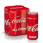 Lattina Coca Cola - Original Taste - 4 Lattine da 330 ml