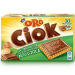 Biscotti Oro Ciok Cioccolato Alla Nocciola - 1 Confezione da 10 Snack