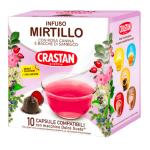 Infuso Mirtillo in Capsule - Crastan - Compatibili Dolce Gusto - 10 Pezzi