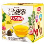 Infuso Zenzero e Limone in Capsule - Crastan - Compatibili Dolce Gusto - 10 Pezzi