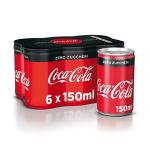 24 x Lattina Coca Cola Zero - Zero Zuccheri - 4 x 6 x 150 ml 